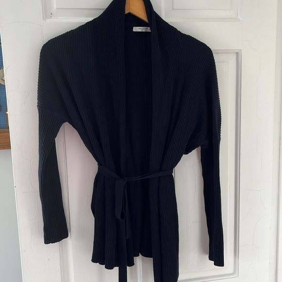 MM Lafleur Black Stanton Ribbed Cardigan - Picture 2 of 10